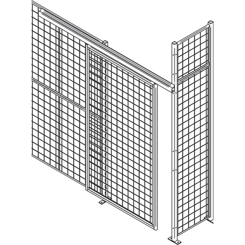 Porte &agrave; glissi&egrave;re standard pour cloison en treillis m&eacute;tallique, 4' la x 8' h Air Extreme Inc.