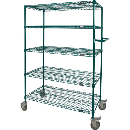 Wire Shelf Push Cart, Epoxy Finish, 36" x 69" x 24", 600 lbs. Capacity Air Extreme Inc.