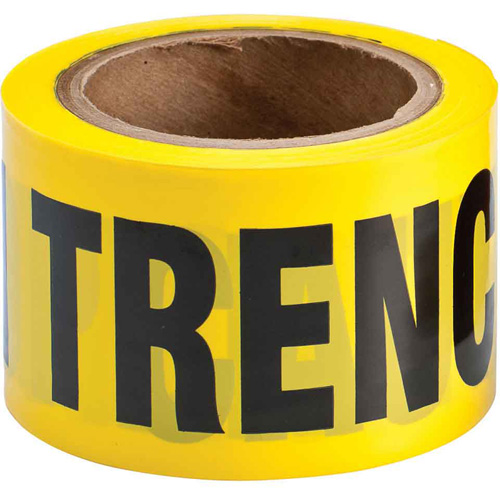 Barricade Tape, English, 3" W x 200' L, 3 mils, Black on Yellow Air Extreme Inc.