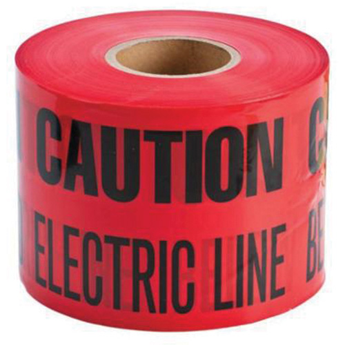 "Buried Electric Line" Identoline&reg; Underground Warning Tape, 6" W x 1000' L, Black on Red Air Extreme Inc.
