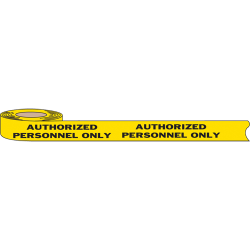 Barricade Tape, English, 3" W x 1000' L, 2 mils, Black on Yellow Air Extreme Inc.