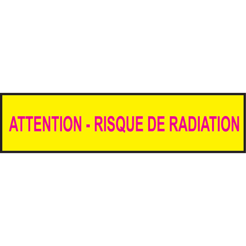 Barricade Tape, French, 3" W x 1000' L, 3.5 mils, Magenta on Yellow Air Extreme Inc.