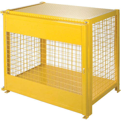 Gas Cylinder Cabinets, 6 Cylinder Capacity, 44" W x 30" D x 37" H, Yellow Air Extreme Inc.