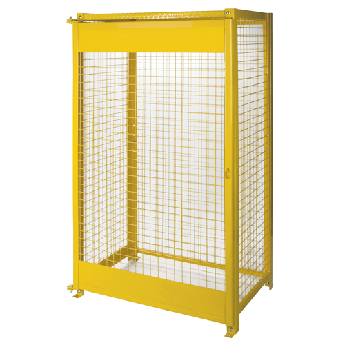 Gas Cylinder Cabinets, 10 Cylinder Capacity, 44" W x 30" D x 74" H, Yellow Air Extreme Inc.