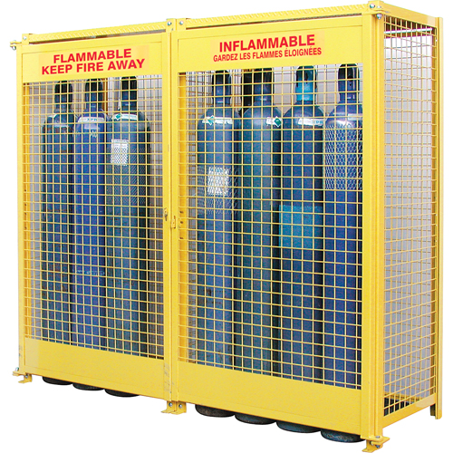 Armoires pour cylindres &agrave; gaz, nbre de bouteilles: 20, 88" , 30" , 74" , Jaune Air Extreme Inc.
