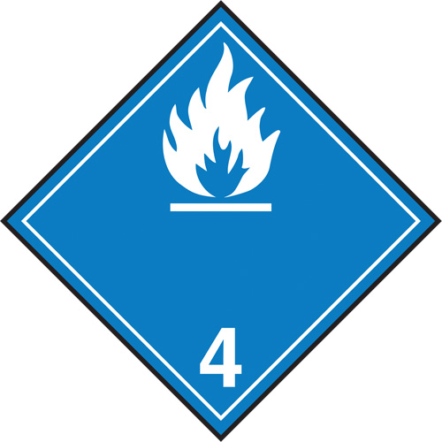 TDG Shipping Labels, Class 4.3, Water Reactive Substances, Paper Air Extreme Inc.