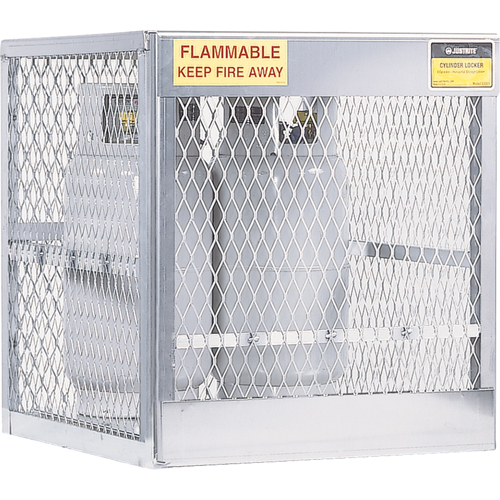 Aluminum LPG Cylinder Locker Storage, 4 Cylinder Capacity, 30" W x 32" D x 33-1/2" H, Silver Air Extreme Inc.