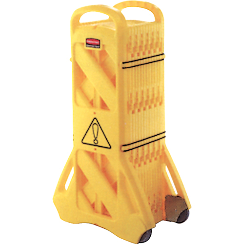 Portable Mobile Barriers, 13' L, Plastic, Yellow Air Extreme Inc.