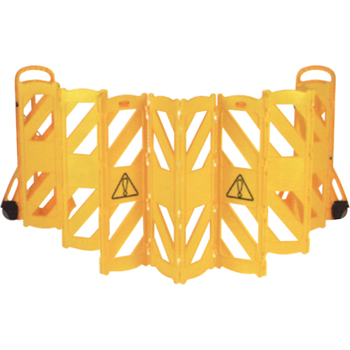Portable Mobile Barriers, 13' L, Plastic, Yellow Air Extreme Inc.