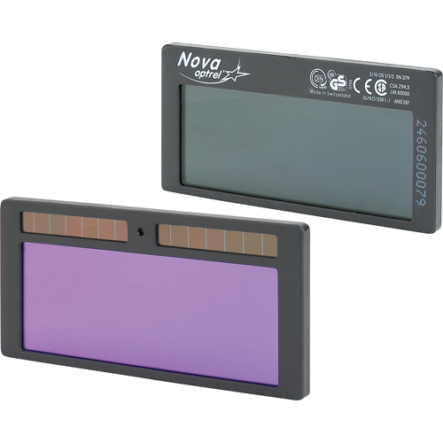 Filtres autoassombrissants Nova, 2" la x 4-1/4" h Champ de vision, Pour utilisation avec nova Air Extreme Inc.