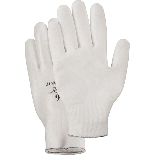 Gants enduit &agrave; paume tricot&eacute;e blanc, Taille Petit/7, Rev&ecirc;tement Polyur&eacute;thane, Enveloppe en PEHP, EN 388 niveau 2 Air Extreme Inc.