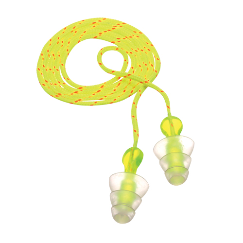 E-A-R Tri-Flange Reusable Earplugs, Corded, Bulk - Polybag, 26 dB NRR, One-Size Air Extreme Inc.