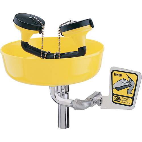 Poste de douche oculaire, Installation Support pour tuyau d'approvisionnement, Bol Plastique Air Extreme Inc.