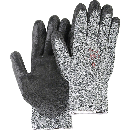 Gants de tricot poivre & sel avec rev&ecirc;tement de paume noir, Taille Petit/7, Rev&ecirc;tement Polyur&eacute;thane, Enveloppe en PEHP, ANSI/ISEA 105 niveau 2 Air Extreme Inc.
