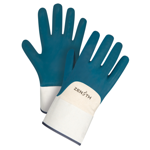 Gants &agrave; poignet de s&eacute;curit&eacute; de poids lourd, 10/T-Grand, R&ecirc;vetement Nitrile, Enveloppe en Coton Air Extreme Inc.