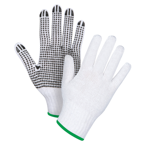 Gants tricot&eacute;s &agrave; pois, Poly/coton, Un c&ocirc;t&eacute;, Calibre 7, Moyen Air Extreme Inc.