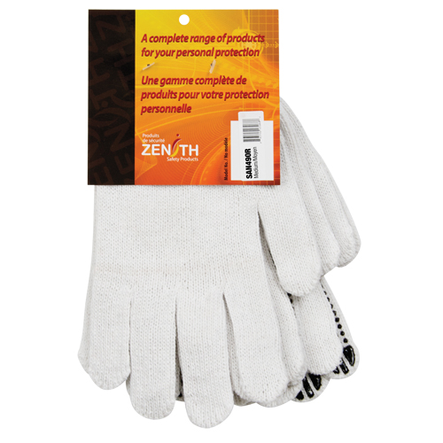 Gants tricot&eacute;s &agrave; pois, Poly/coton, Un c&ocirc;t&eacute;, Calibre 7, Moyen Air Extreme Inc.