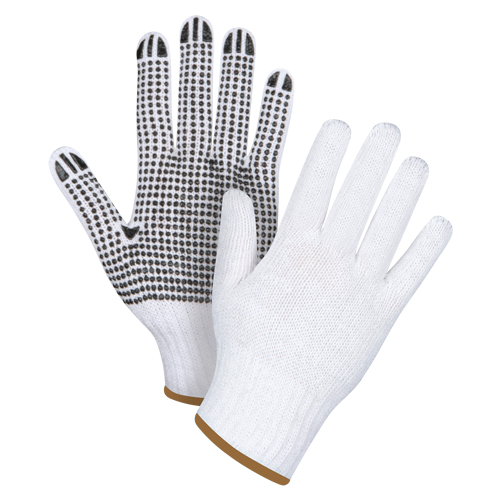Gants tricot&eacute;s &agrave; pois, Poly/coton, Un c&ocirc;t&eacute;, Calibre 7, Grand Air Extreme Inc.