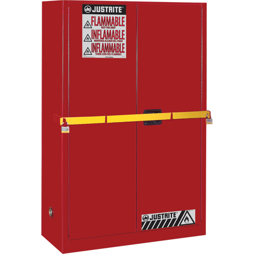 Armoire de rangement haute s&eacute;curit&eacute; avec barre en acier pour produits inflammables, 45 gal., 2 tablettes Air Extreme Inc.