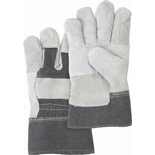 Gants d'ajusteur &agrave; paume renforc&eacute;e d'usage standard, Grand, Paume en Cuir de vache refendu, Doublure en Coton Air Extreme Inc.