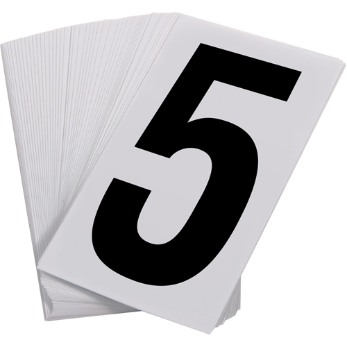 Num&eacute;ros autocollants, 5, 3-1/2" h, Noir sur transparent Air Extreme Inc.