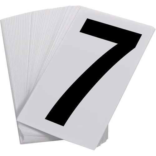 Pressure Sensitive Numbering, 7, 3-1/2" H, Black on White Air Extreme Inc.