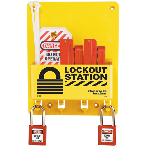 Poste de verrouillage compacte, Cadenas Thermoplastique, Capacit&eacute; de 4, Cadenas Compris Air Extreme Inc.