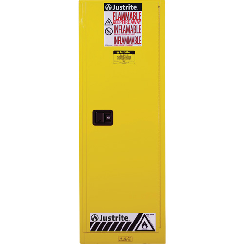 Sure-Grip&reg; EX Slimline Flammable Safety Cabinet, 22 gal., 1 Door, 23.25" W x 65" H x 18" D Air Extreme Inc.