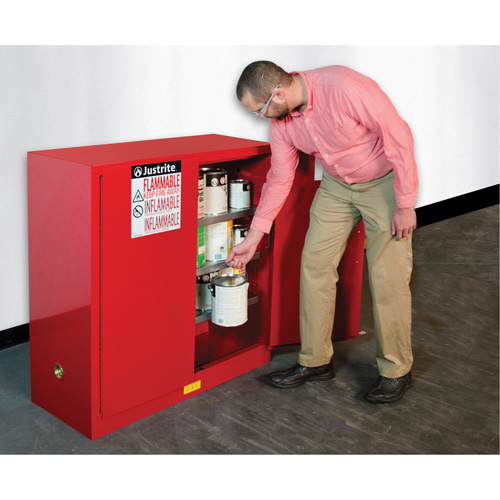 Sure-Grip&reg; EX Combustibles Safety Cabinet for Paint and Ink, 40 gal., 3 Shelves Air Extreme Inc.