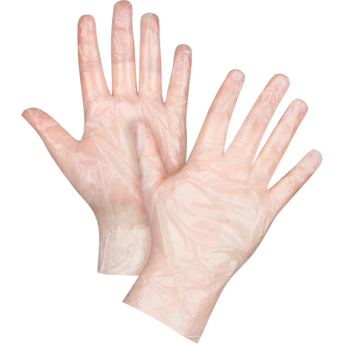 Gants jetables &eacute;conomiques, Petit, Poly&eacute;thyl&egrave;ne, 1 mil, Sans poudre, Transparent Air Extreme Inc.