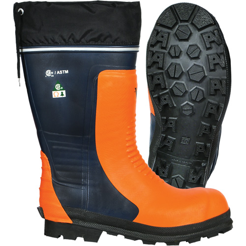 Bottes de s&eacute;curit&eacute; pour scie &agrave; chaîne Bushwhacker, Caoutchouc, Embout Acier, Pointure 6, Semelle R&eacute;sistant aux perforations Air Extreme Inc.
