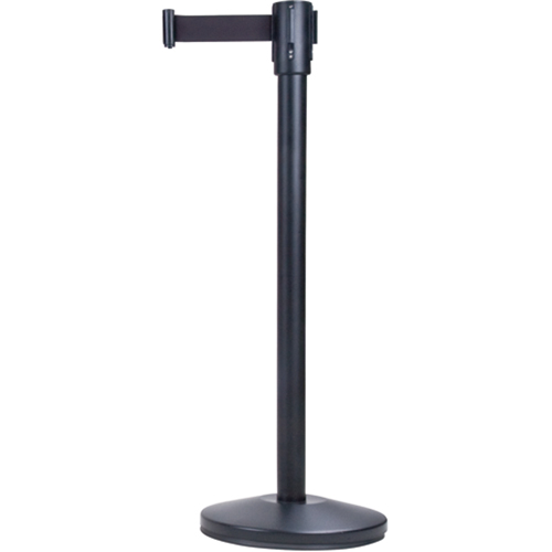 Barri&egrave;res sur pieds pour le contr&ocirc;le des foules, Acier, 35" h, Ruban Noir, Longueur du ruban 7' Air Extreme Inc.