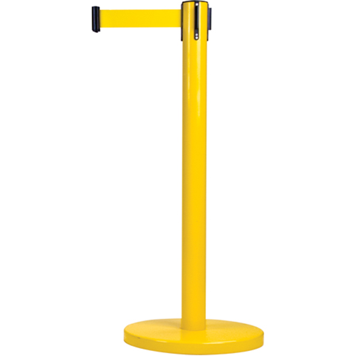 Barri&egrave;res sur pieds pour le contr&ocirc;le des foules, Acier, 35" h, Ruban Jaune, Longueur du ruban 7' Air Extreme Inc.