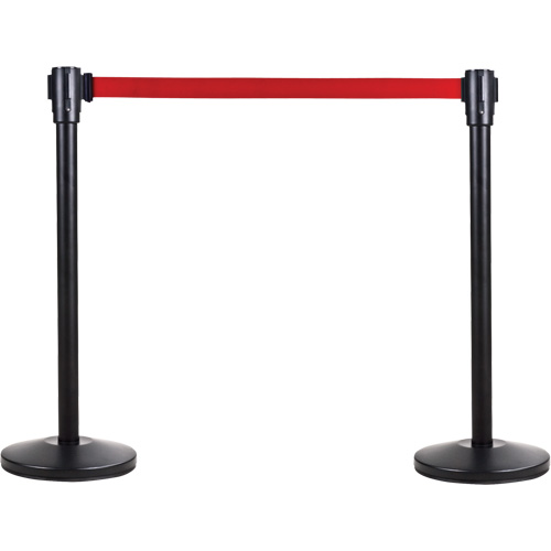 Poteau r&eacute;cepteur pour barri&egrave;res sur pieds pour le contr&ocirc;le des foules, Hauteur de 35", Noir Air Extreme Inc.