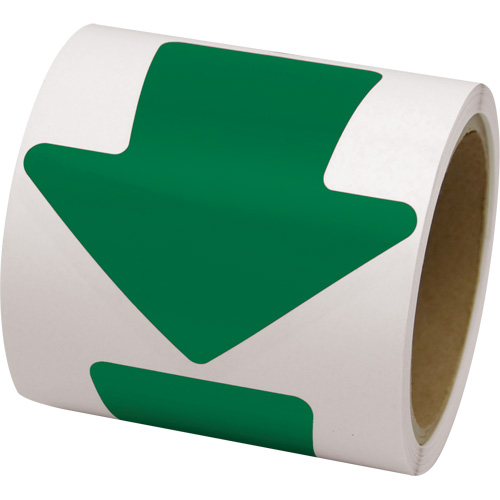 Coloured Floor Marking Decals, Arrow, 4" L x 4" W, Green, Vinyl Air Extreme Inc.