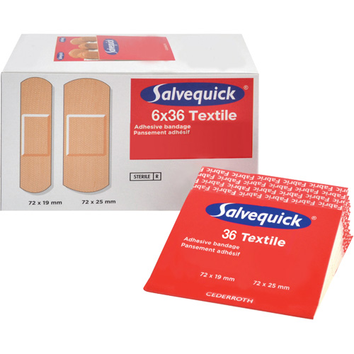 Syst&egrave;mes de distribution de bandages Salvequick - recharges st&eacute;riles, Rectangulaire/carr&eacute;e, Tissu, St&eacute;rile Air Extreme Inc.