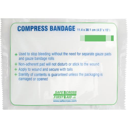 Large Compress Bandage, 15" L x 4-1/2" W Air Extreme Inc.