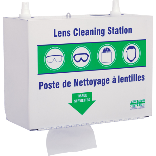 Metal Lens Cleaning Stations - Two 500ml Solutions & 1 Box of Tissue, Metal, 10.5" L x 5.5" D x 6.3" H Air Extreme Inc.