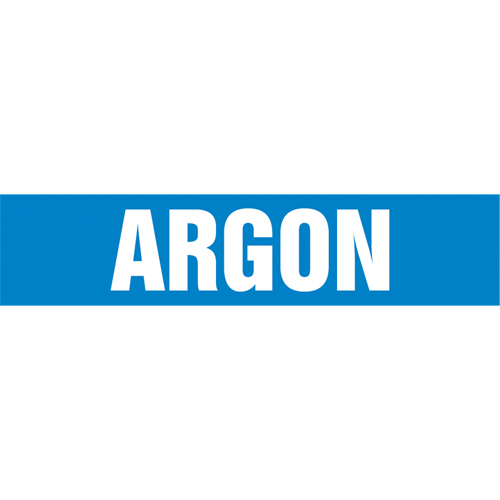 "Argon" Pipe Marker, Self-Adhesive, 4" H x 24" W, White on Blue Air Extreme Inc.