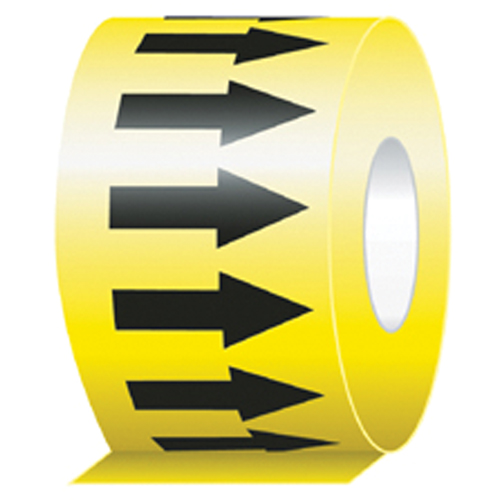 Directional Flow Arrow Tapes, 108', Black on Yellow Air Extreme Inc.