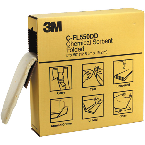 Folded Sorbents, Hazmat, 600" x 5", 10.5 gal. Absorbancy Air Extreme Inc.