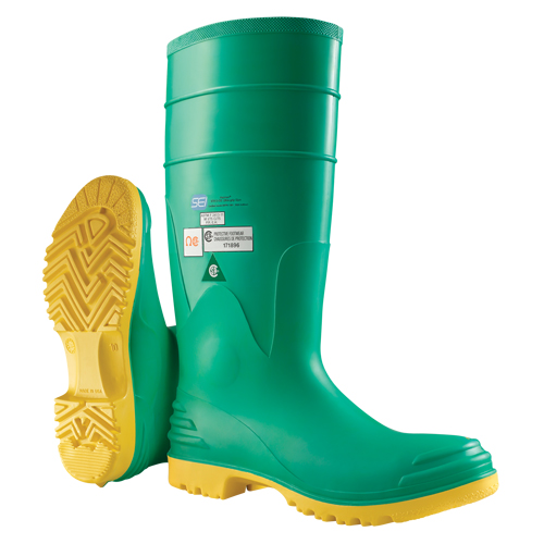 Hazmax&reg; 16" Kneeboot, PVC, Steel Toe, Size 6, Puncture Resistant Sole Air Extreme Inc.
