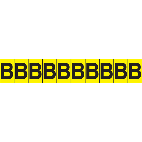 Individual Adhesive Letter Markers, B, 1" H, Black on Yellow Air Extreme Inc.