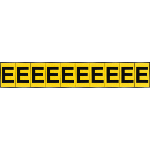 Individual Adhesive Letter Markers, E, 1" H, Black on Yellow Air Extreme Inc.