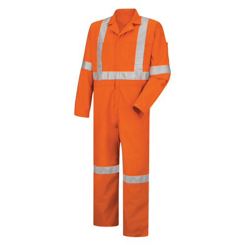 Hi-Visibility Coveralls , Men's, Orange, Size 38 Air Extreme Inc.