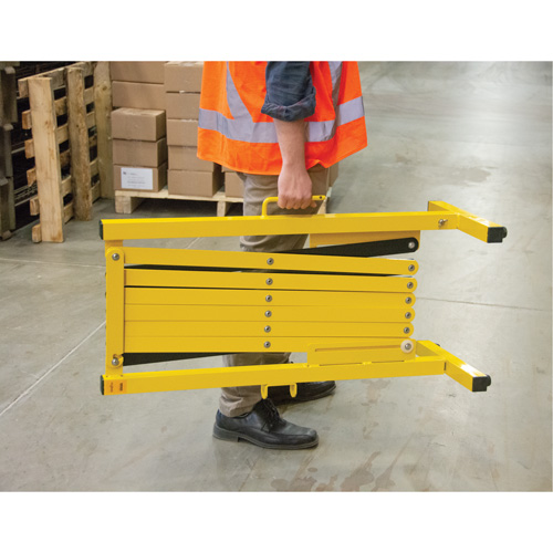 Barri&egrave;re extensible, 37" h x 11' lo, Noir/Jaune Air Extreme Inc.