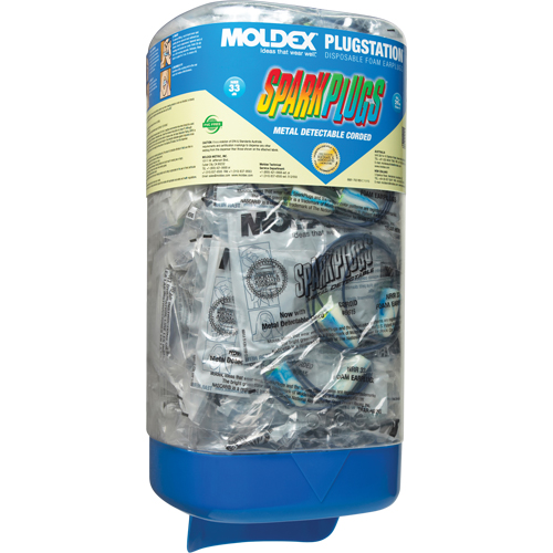 PlugStation&reg; with Metal Detectable Corded SparkPlugs&reg; Earplugs Air Extreme Inc.