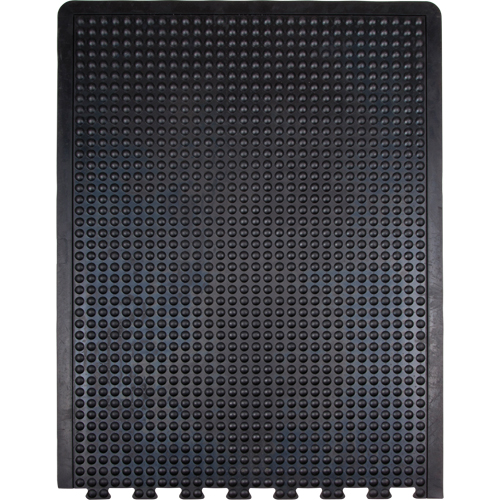 Tapis antifatigue en d&ocirc;me, &agrave; bulles, 3' x 4' x 1/2", Noir, Caoutchouc Air Extreme Inc.