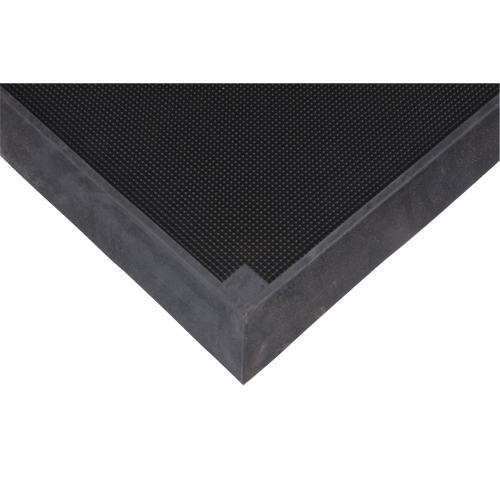 Foot Sanitizing Matting, Rubber, 2-2/3' W x 3-1/4' L x 2-1/2" Thick, Black Air Extreme Inc.