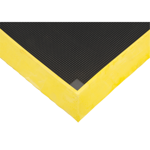 Tapis pour l'assainissement des chaussures, Caoutchouc, 2-2/3' la x 3-1/4' lo x 2-1/2" &eacute;pais, Jaune Air Extreme Inc.
